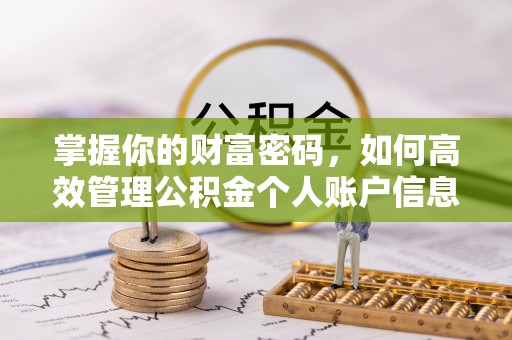 洪泽掌握你的财富密码，如何高效管理公积金个人账户信息