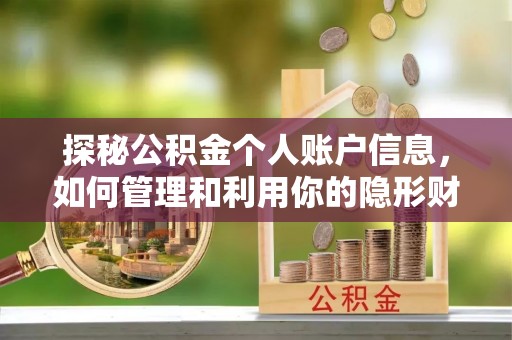 洪泽探秘公积金个人账户信息，如何管理和利用你的隐形财富