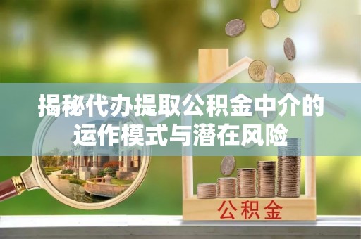 洪泽揭秘代办提取公积金中介的运作模式与潜在风险