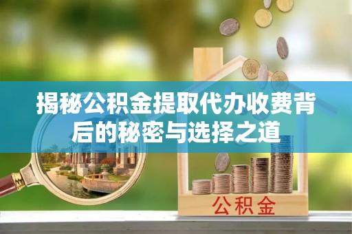 洪泽揭秘公积金提取代办收费背后的秘密与选择之道